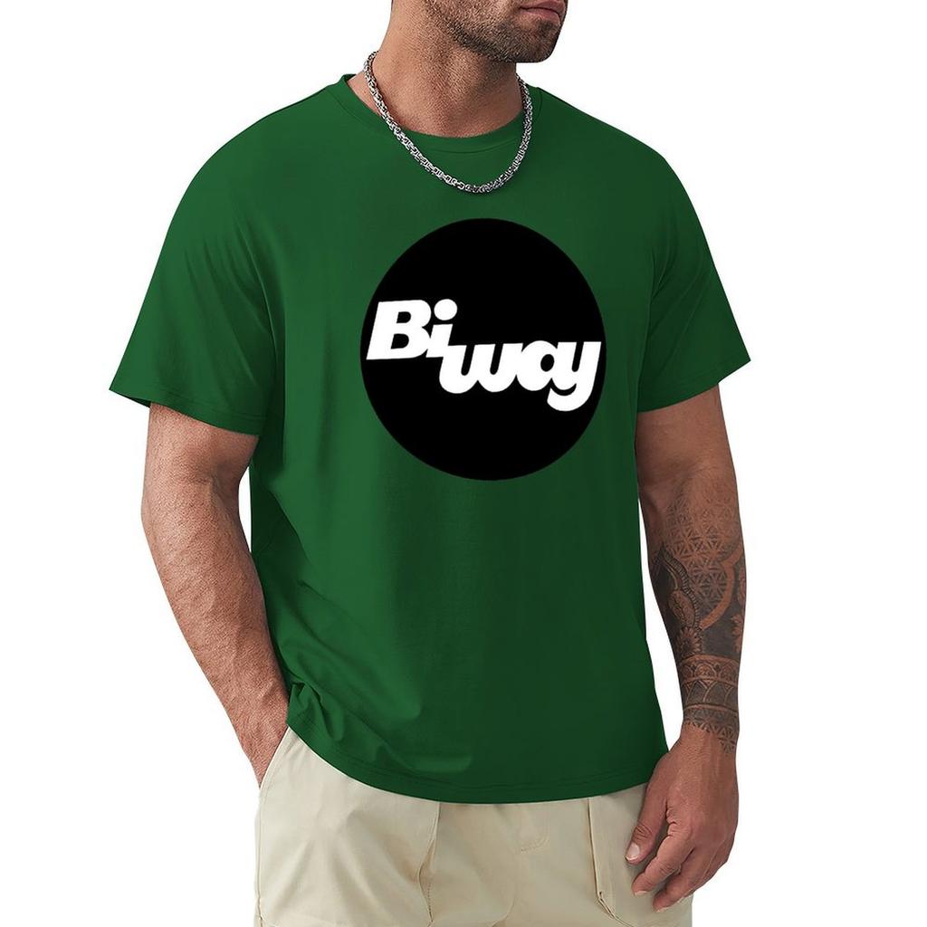 Biway (Circle Logo) T-Shirt Customizeds Quick-Drying Vintage T Shirts Graphic Shirts Men