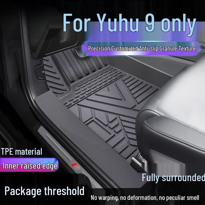 Jiangling Yuhu 9 Waterproof TPE Floor Mats Full Surround Carpet with Anti-dirty Door Sill Protection Single-Layer Upgraded TPE Mats