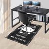 1pc Hello Kitty Home Office, Durable Polyester Floor Mat with Easy, Office Decor, Urban Style, Nonslip Backing, Highquality Fabric
