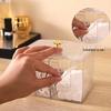 Dustproof & Waterproof Cosmetic Cotton Swab Storage Box with Cover for Dressing Tables