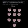 10pcs Natural Heart Shaped Cute Rose Quartz Natural Palm True Gem Set Spiritual Energy Balance