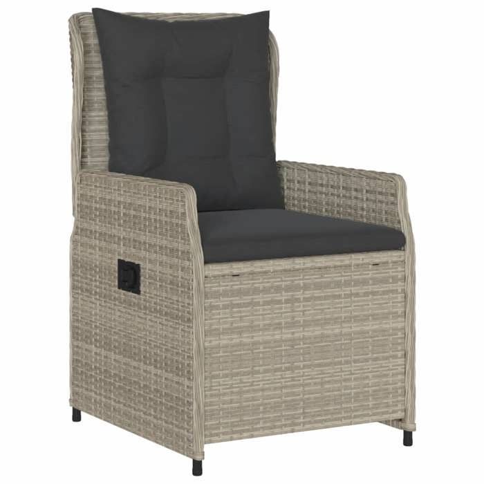 VidaXL Garden Dining Set and Cushions 5 Pcs Light Grey Rattan 3262905