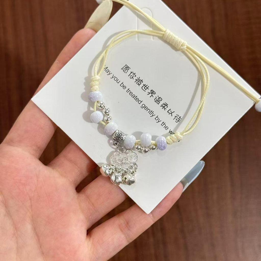 Jingdezhen Ceramics Peace Lock Hand String - Fresh, Versatile Student Style for Night Market Stalls