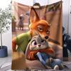 Hot Animal Zzootopia Blanket Warm Soft Small Cover Blanket Suitable For Kids Bedroom Living Room Sofa Bed Office Travel Camping