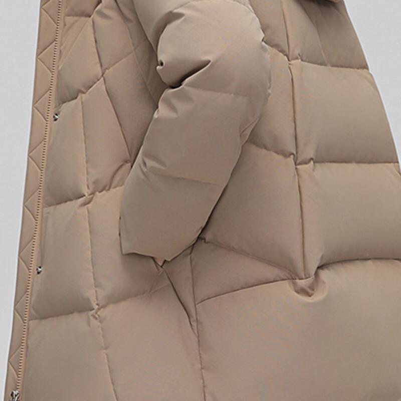 XueZhongFei Women's Mid-Aged Hooded Winter Down Jacket