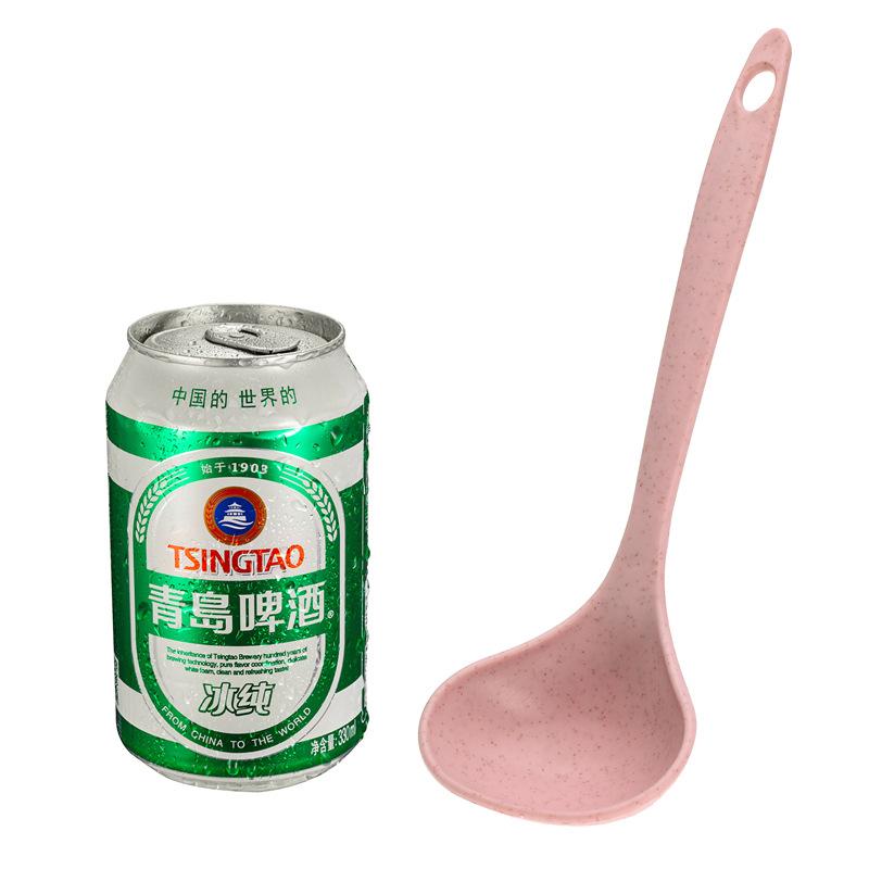 Wheat Straw Spoon Long Handle Porridge Environmentally Friendly Spoon Kitchen Plastic Spoon Thickened Porridge Spoon