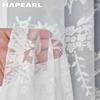 1PC NAPEARL 70-80% Shading Dark Gray Blackout Curtain and White Lace Sheer Double Layered Curtains for Living Room Bedroom Home Decoration