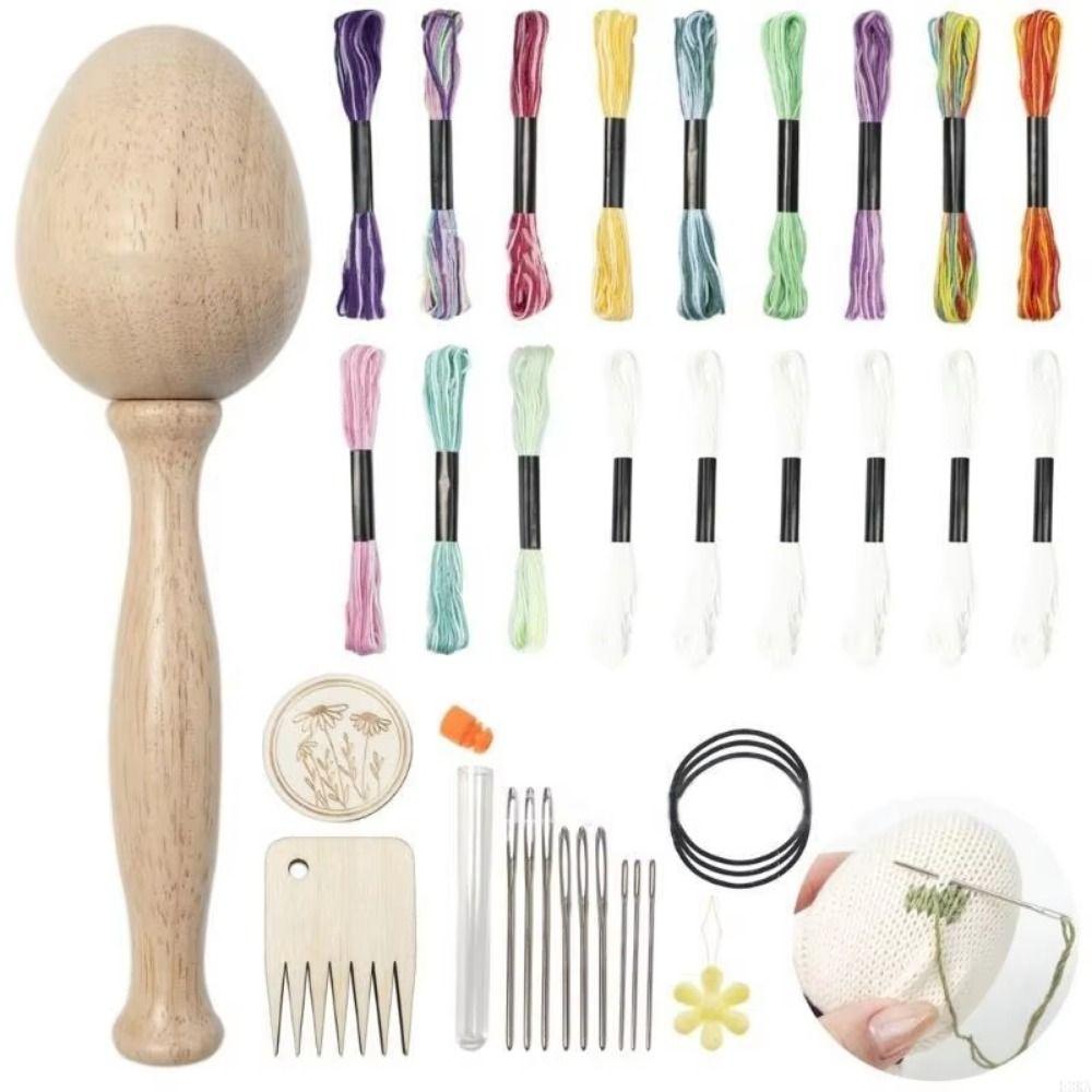 Egg/Mushroom Shaped Sock Darning Kit DIY Crafts Darning Mending Tool Kit Sock Repair