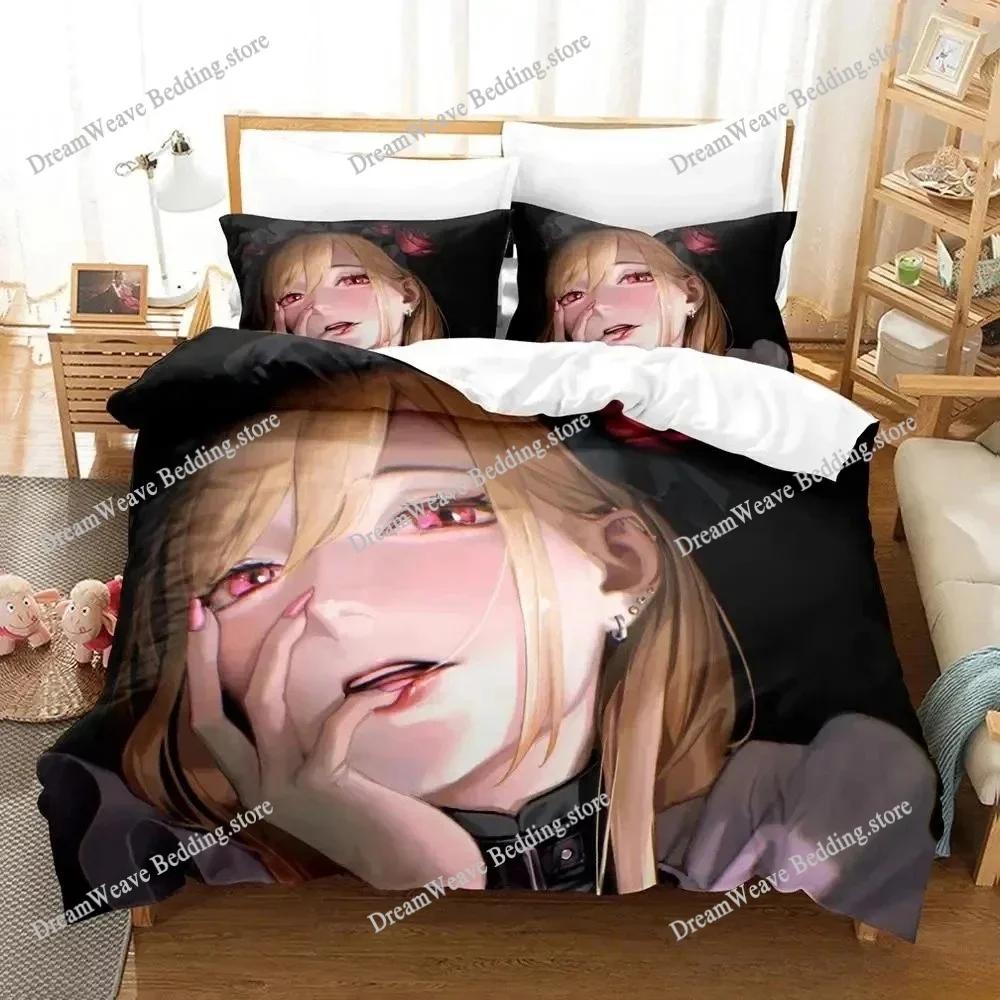 New Marin Kitagawa Bedding Set Single Twin Full Queen King Size Bed Set Adult Kid Bedroom Duvet Cover Sets 3D Print Anime Bed741