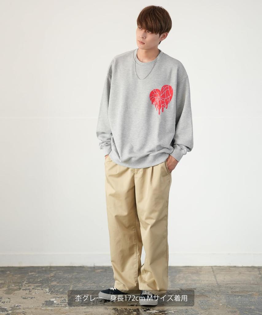 [VERBESSERT] [SIDEWAYSTANCE] Drip Logo Herz Fleece Sweatshirt
