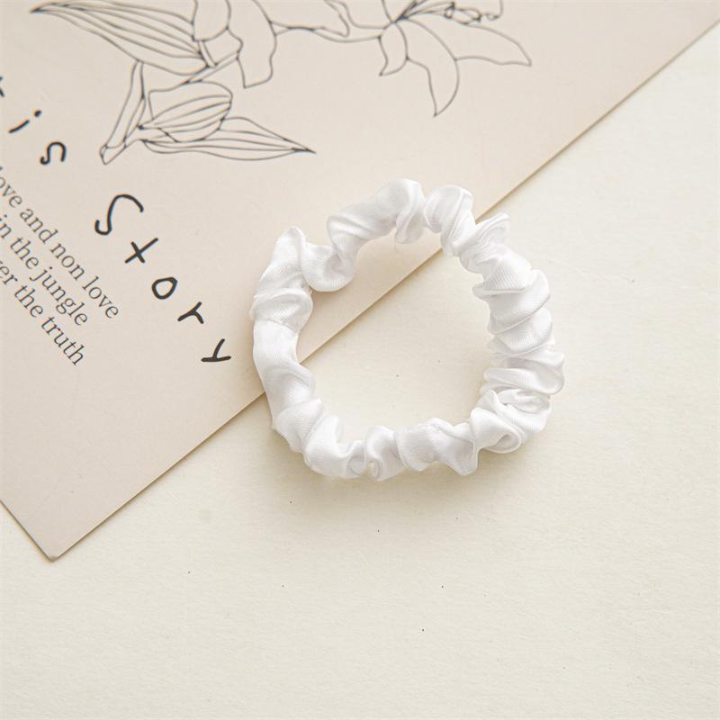 Satin Fabric Scrunchie Set for Women - Elastic Hair Tie Accessories
