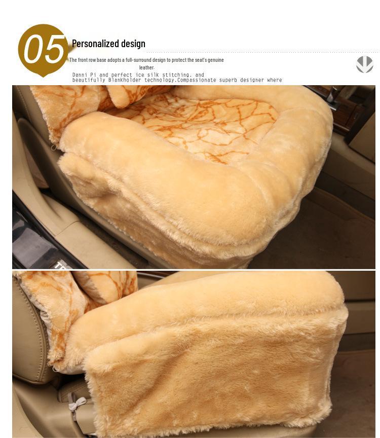 Winter Plush Car Seat Cushion - Thick, Comfortable, Breathable & Warm Full Wrap Cover