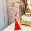Ancient-Style Hanfu Golden Fan Hairpins with Begonia Flowers - Elegant High-End Chinese Hair Accessories
