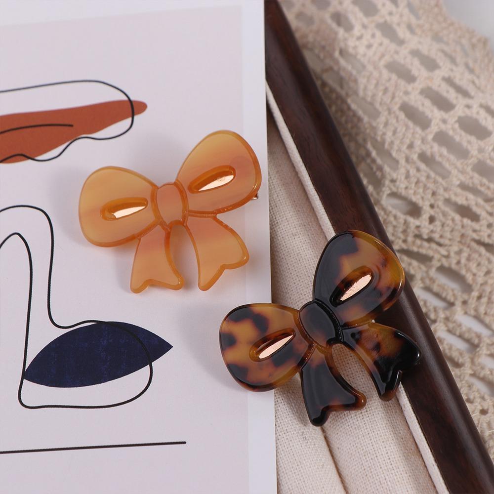 Bowknot Bow Hairpin Korean Style Bow Duckbill Clip Sweet Acetic Acid Duckbill Clip  Travel