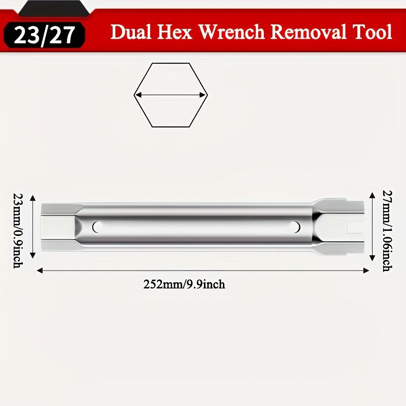 Dual-Headed Hexagonal Pipe Wrench for Anion Bars and Water Heaters: Ideal for Removing Wrenches from Sinks, Bathroom Faucets