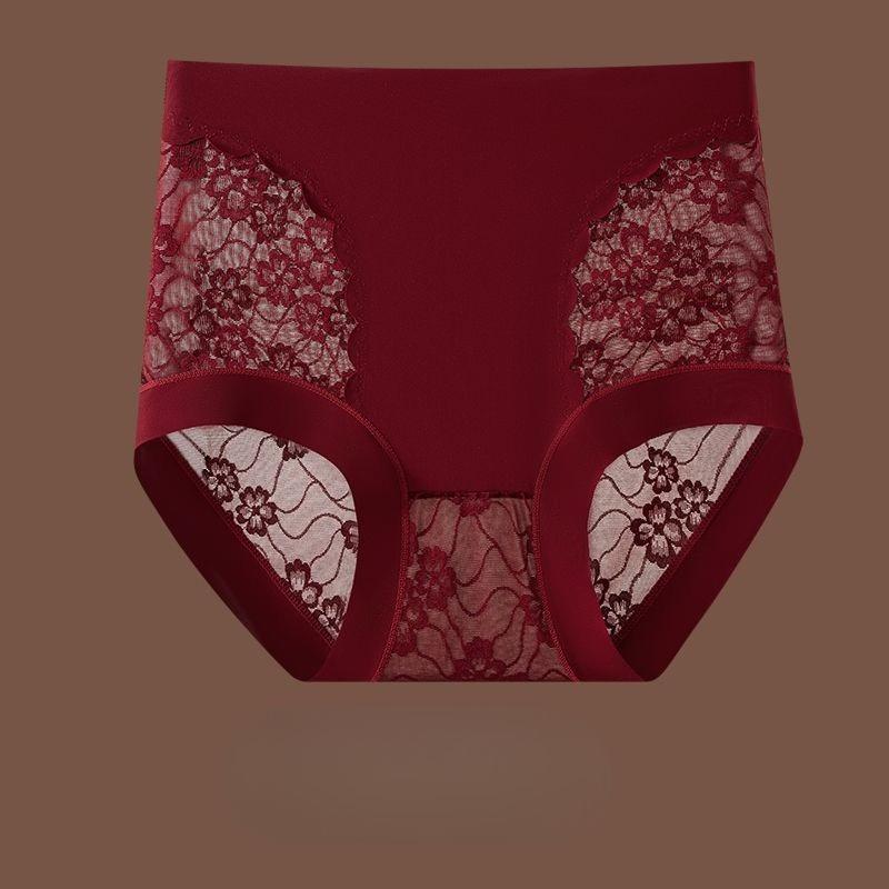 Ladies Summer Lace High Waist Belly Strong Lift Hip Hip Girdle Waist Triangle Briefs M