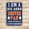 1pc Retro Denver Football Aluminium Metal Sign 8x12in Home Bar Man Cave Wall Decor