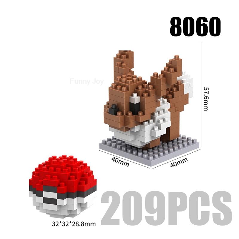 Funny Pokemon Building Blocks Assembly Anime Picachu Charizard Doll Blastoise Bulbasaur Gengar Pokémon Bricks Toy for Kid Gift