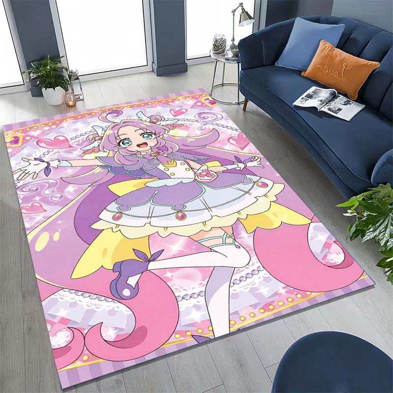 Cute Cartoon Pretty Cure Pattern Rug, Large Area Non-slip Washable Rug,, Suitable for Bedroom Home Decoration.666