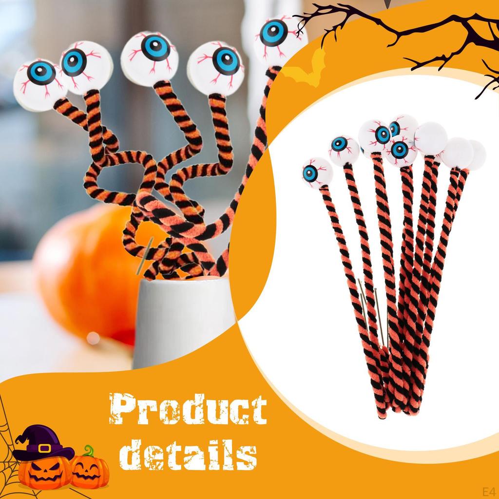 10 Pieces Halloween Eyeballs Picks Decor DIY Crafts Scary Branch for Festival