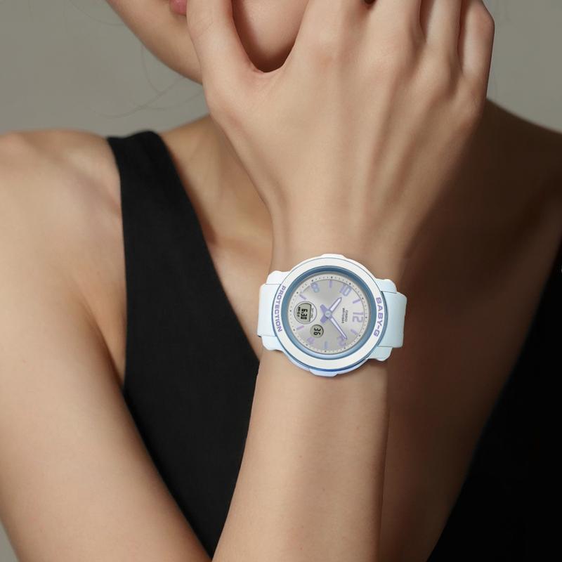 Casio CASIOBABY-G series G-SHOCK series quartz movement resin strap Japanese and Korean watch women's watch silver dial BGA-290DR-7A