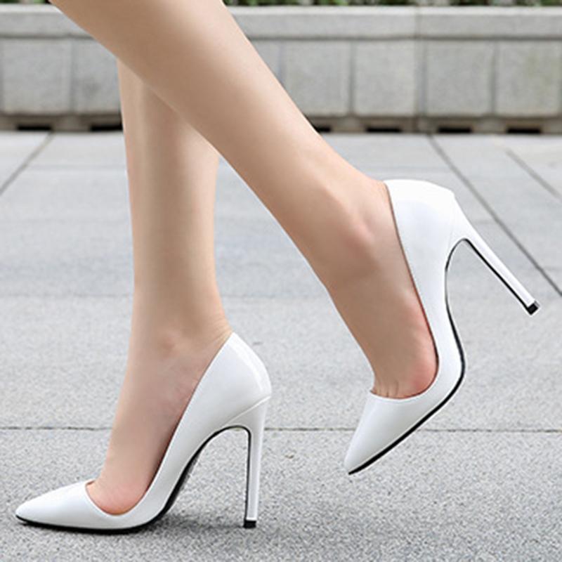 

Женские туфли-лодочки на высоком каблуке с неглубоким носком, каблук 11 см, 8 ярких цветов, свадебная модель для ночного клуба, пикантная обувь, дизайн-шоу, большой размер 35-47