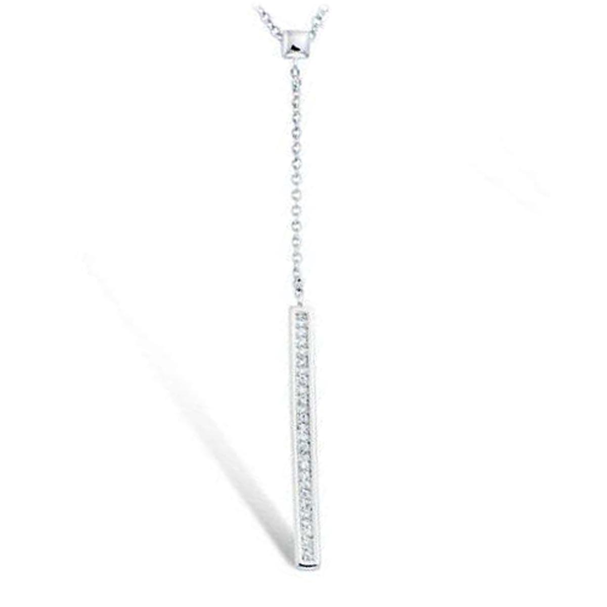 

Les Trésors De Lily [L7426] - Silver Necklace Sissi white silver (rhodium plated) - 65x2 mm