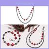 Gothic Heart Cat Eye Beaded Waist Chain With Lobster Clasp For Unisex Fashion Accessory