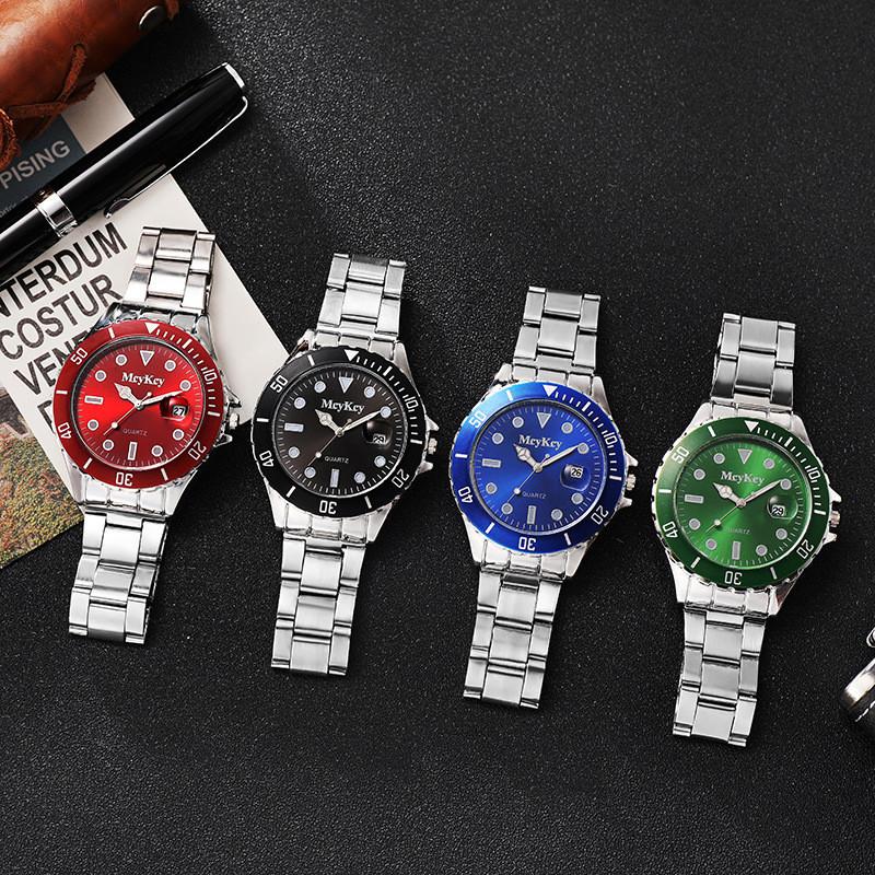 Mens Quartz Watch With Calendar Function And Alloy Band For Daily Casual Wear