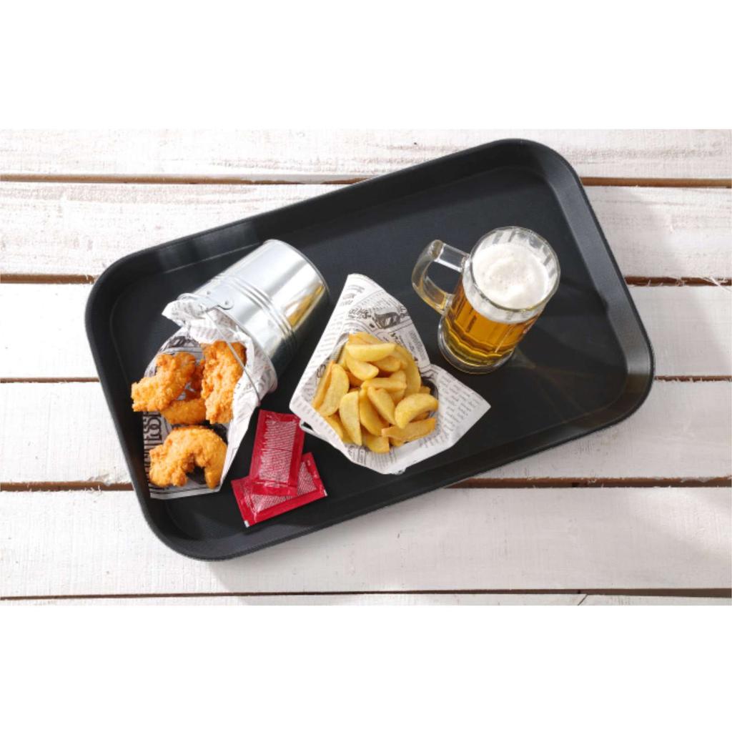 Non-slip, resistant waiter's tray 255x355cm black