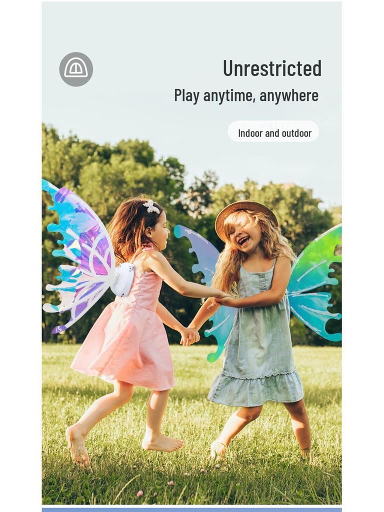 Girls' Luminous Butterfly Wings Toy with Music for Christmas Performance Costume