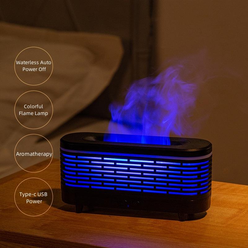 Xiaomi Aroma Diffuser Air Humidifier Essential Oil Lamp120ml USB Portable Ultrasonic Cool Mist Maker Fogger with Color Flame Nightlight