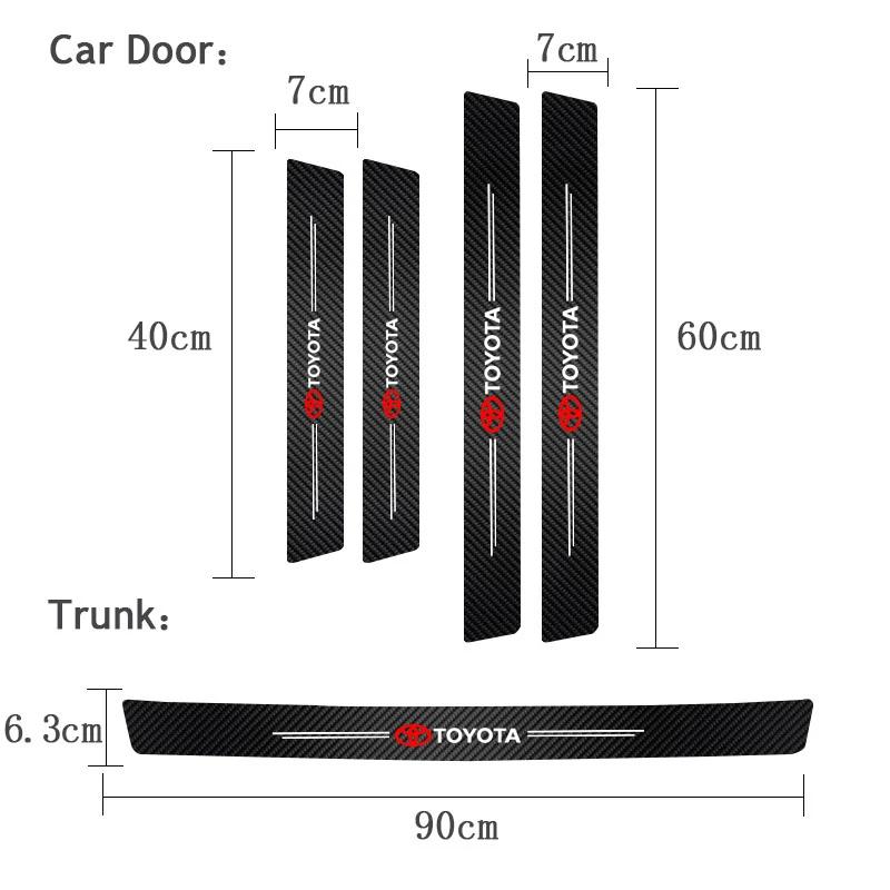 Leather Car Door Sill Plate Protector Stickers Threshold Side Anti Scratch Tape Protection for Toyota GR Car Accessorie