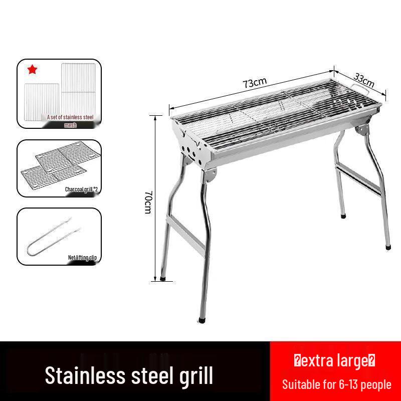 Outdoor Portable Smokeless Folding BBQ Grill Large