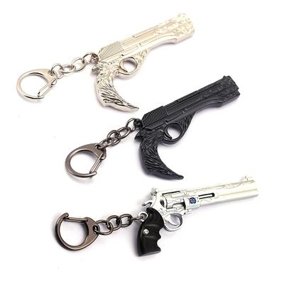 Nuovo gioco di animazione Portachiavi Ciondolo Devil May Cry 5 Ebano e bianco avorio Dante Nero Arms Lutto Twin Guns Azure Rose Pistola Portachiavi Portachiavi