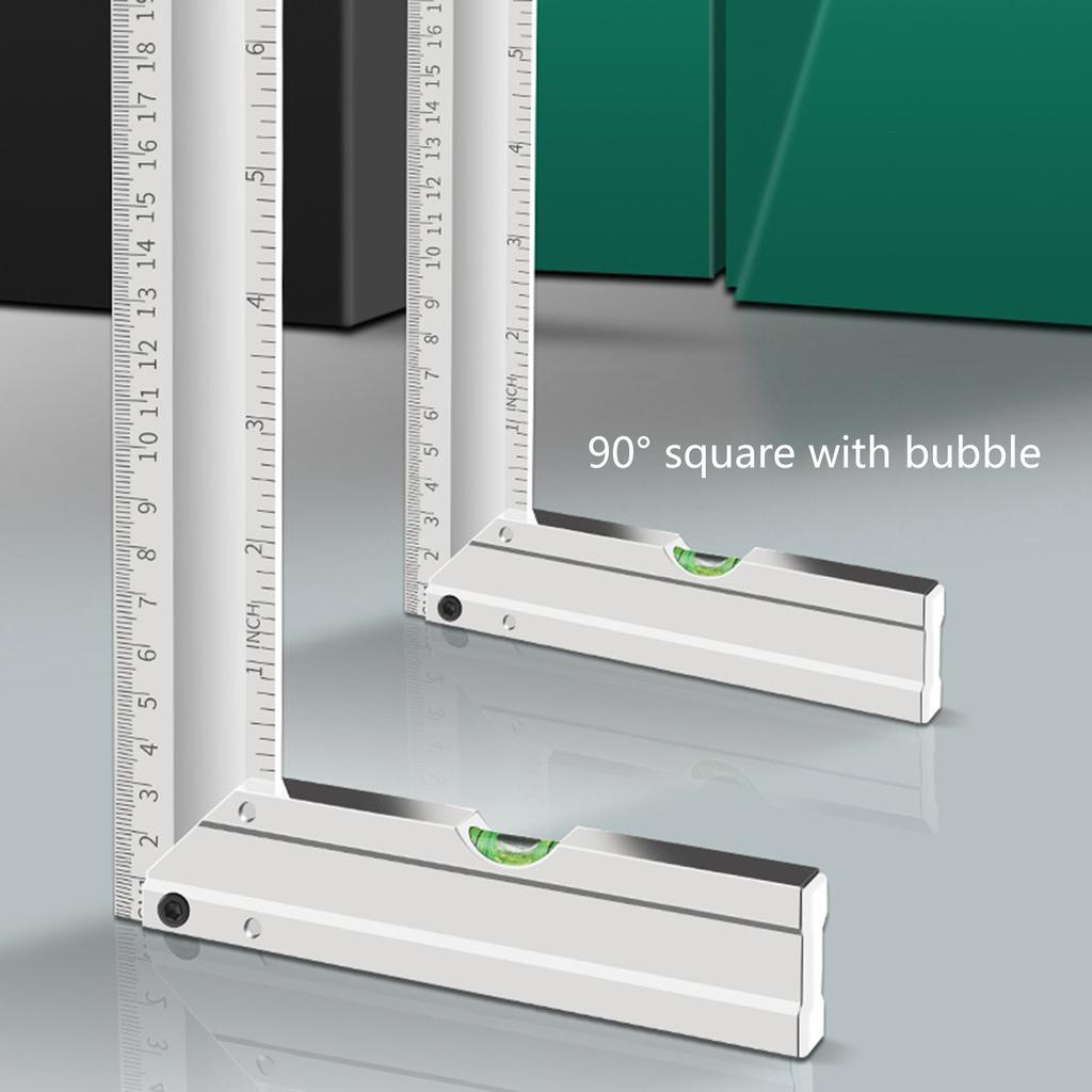 305mm Winkel Metall Zimmermannswinkel Mit Messskala Und Wasserwaage Für Präzise Metallbauarbeiten