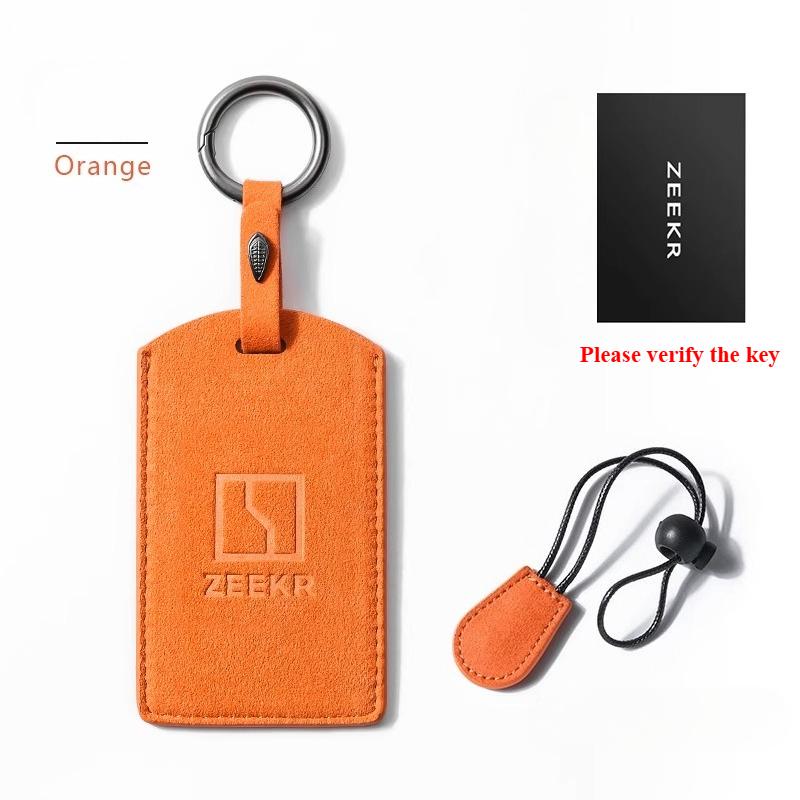 

Car Key Case Cover For ZEEKR 001 009 007 X Smart Holder Keychain Case Protector Shell Fob помаранчевий