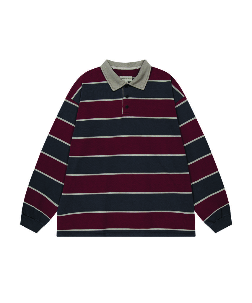 ENDOOR Vtg Stripe Polo Shirt (Vtg Beige)