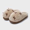 2025 New Fluffy Slippers Winter Indoor Home Heating and Velvet Outer Wear Thick-soled Cotton Slippers Women's
