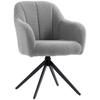 360 Degree Swivel Accent Chair, Teddy Fleece Armchair, Grey