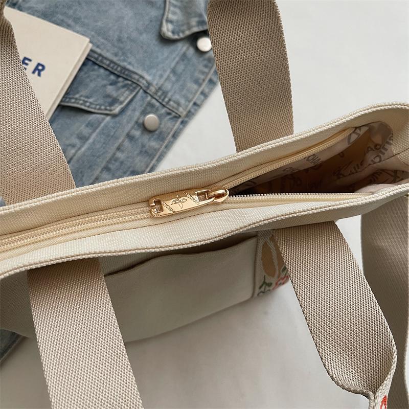 Floral Pattern Tote Bag for Women Stylish Shoulder Bag with Adjustable Strap Large Capacity Daily Use Bag