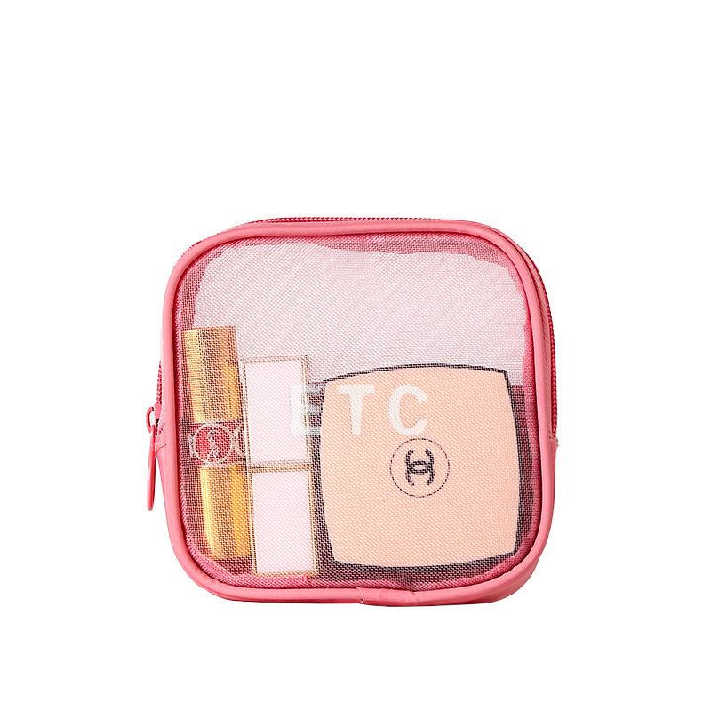 

Дорожная сумка для хранения, Сумка для мытья косметики, Карта обмена, Аптечная сумка, Сетчатая косметичка, Сумка для цифрового хранения S розовый