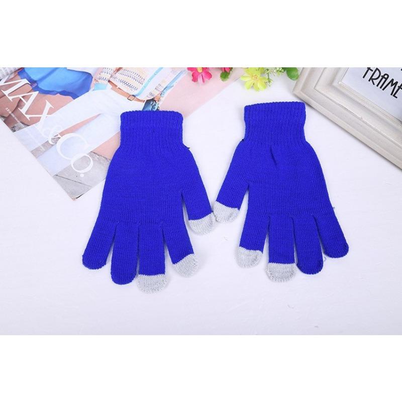 Korean Creative New Autumn and Winter Warm Knitted Magic Gloves Touch Screen Five-finger Gloves Acrylic Cycling Gloves