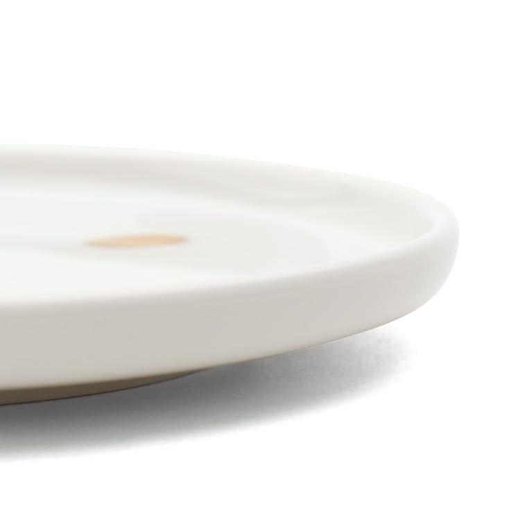 Marimekko Unikko Small Plate, 13.5cm, White and Gold, 72868 072868 120 [Parallel Import]