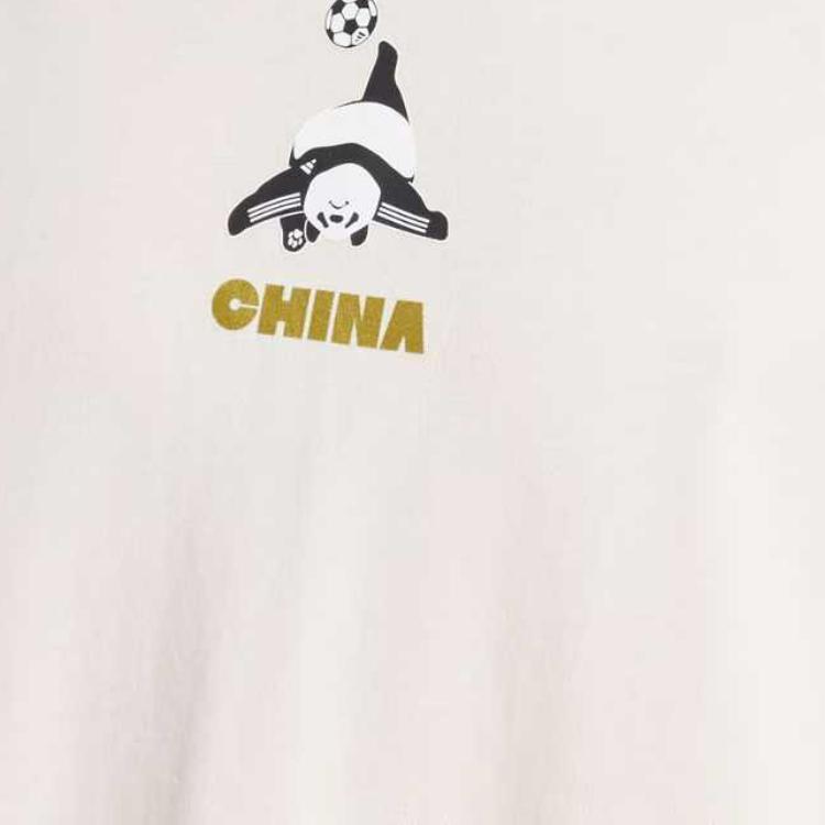 Adidas Panda Goal Printed Sports Casual Crew Neck Short Sleeve T-Shirt Unisex Tops Miracle-Quartz JZ3273