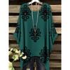 Women's T-Shirt Elegant Bohemian Vacation Colorful Rendering Graphic Print Fashion Versatile Round Neck Women's