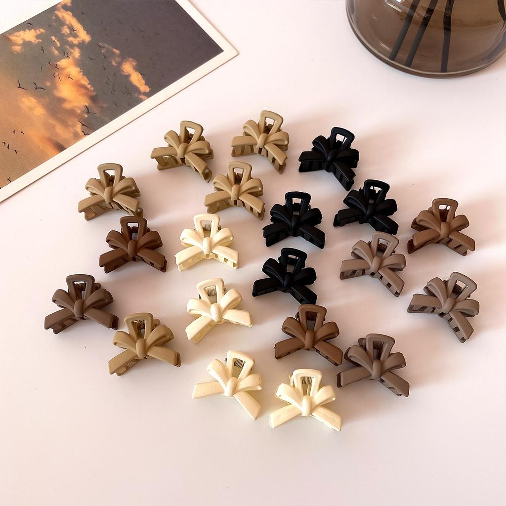 10Pcs/set Small Flower Hair Claw Clips for Women Girls Matte Rectange Jaw Clips Semicircle Barrettes for Thin Hair