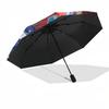 1pc Mega Man Automatic Folding Umbrella, 8 Bone Iron Frame, Portable Design for Outdoor Use, Ideal Gift for Fans and Travelers.Y104