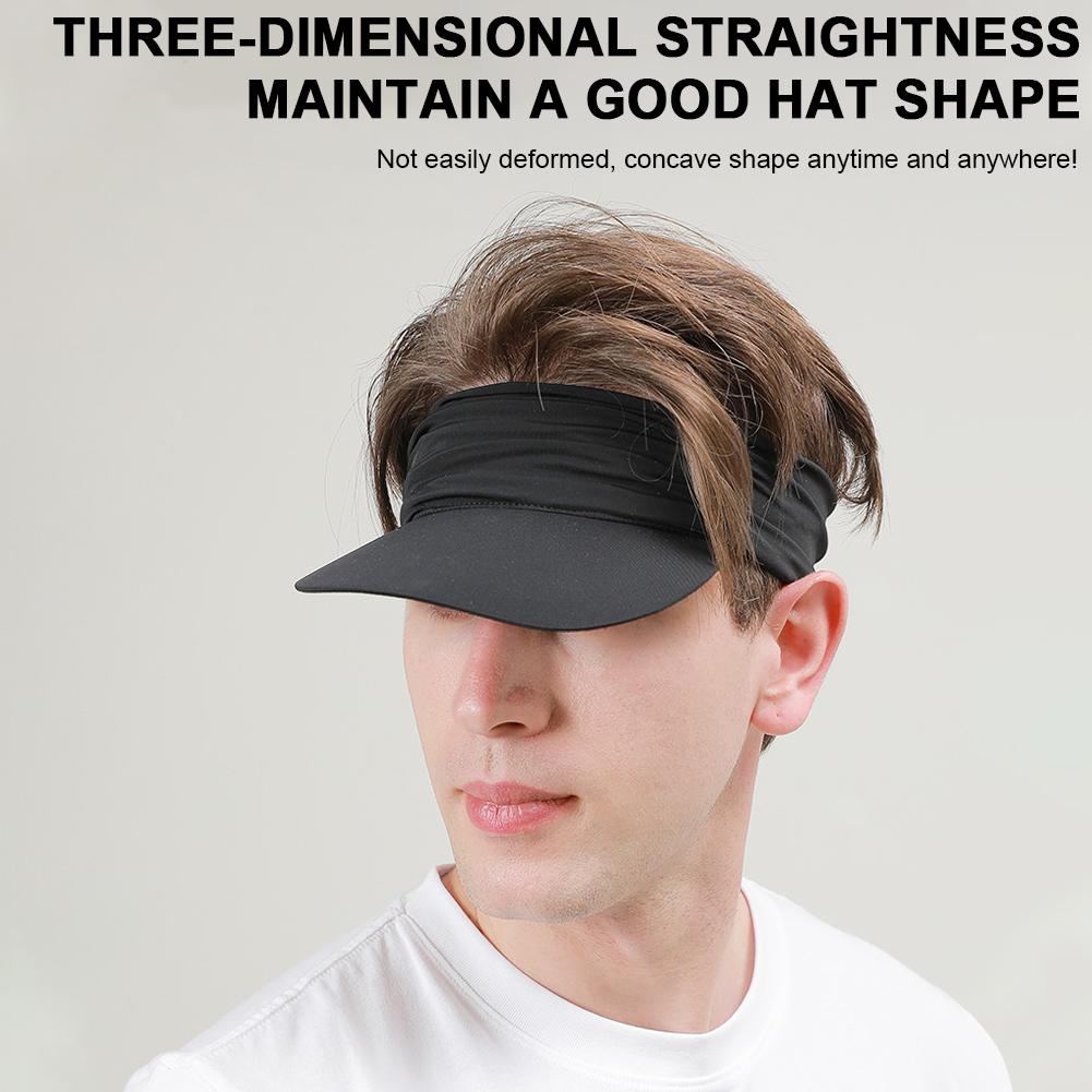 Sun Visor Hat Breathable Empty Top Hat Anti-UV Sun Protection Cap Quickly Dry Summer Sport Hat for Tennis Running