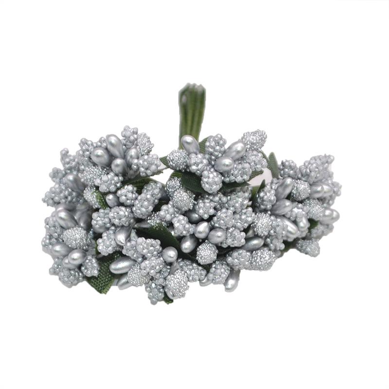 12 Stück/Los Handarbeit Künstliche Blumen Stempel Zucker Hochzeitsfeier Dekoration DIY Kranz Geschenkbox Scrapbooking Günstige Künstliche Blumen